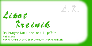 lipot kreinik business card